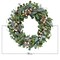 20inch Artificial Eucalyptus Wreath Green Leaves Wreath White Berry Big Berries Wreath for Front Door All Seasons Wreath Year Round Decor Home Decor